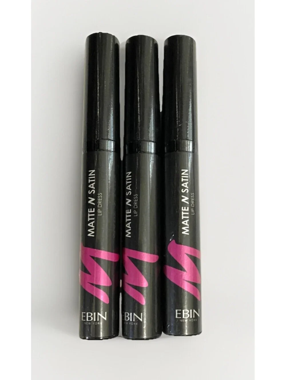 3-Pack NEW Ebin Matte N Satin Lip Dress Gloss in CMSLD03 Pink Besos (Sealed)
